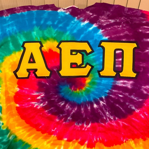 AEPi vintage 90s spiral tie dye t-shirt - Picture 1 of 4